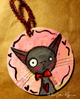 Valentine Kitty ornament